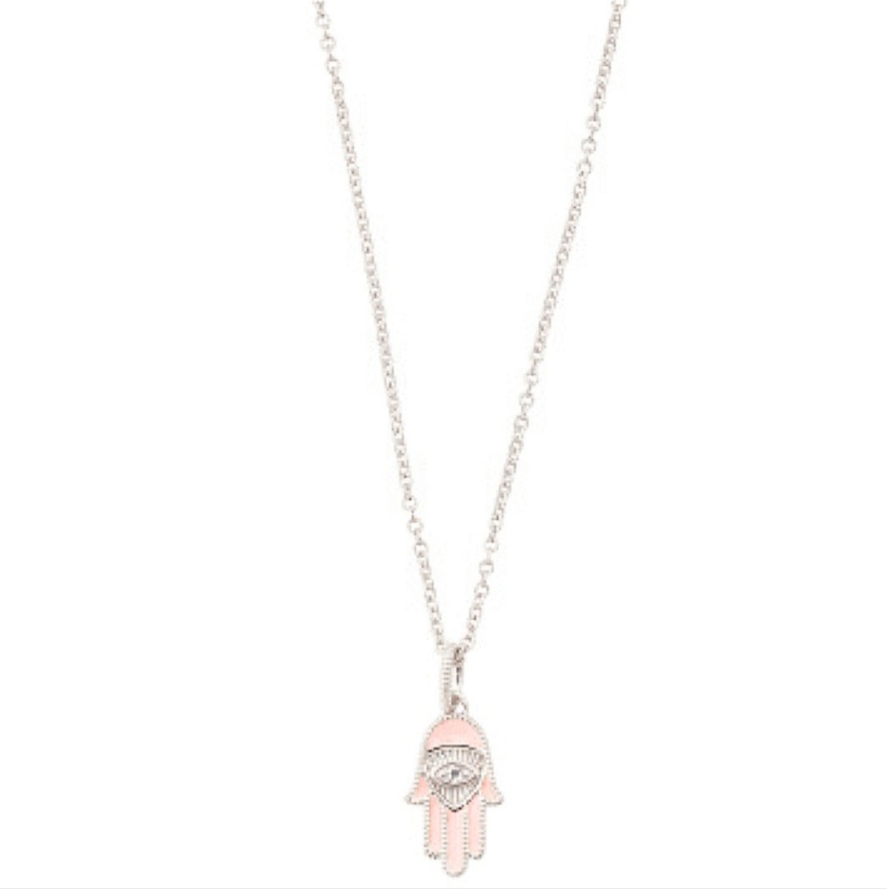 Judith Ripka Sterling Silver Hamsa Pendant Necklace
